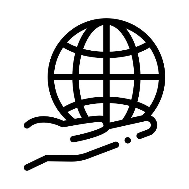 我们手中的行星图标矢量轮廓插图图片下载