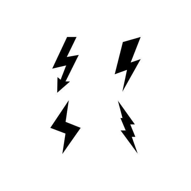 火花闪电，潮流闪电图标图片下载