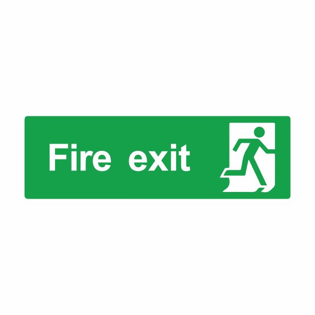 紧急出口标志。矢量设计孤立的白色背景图片下载