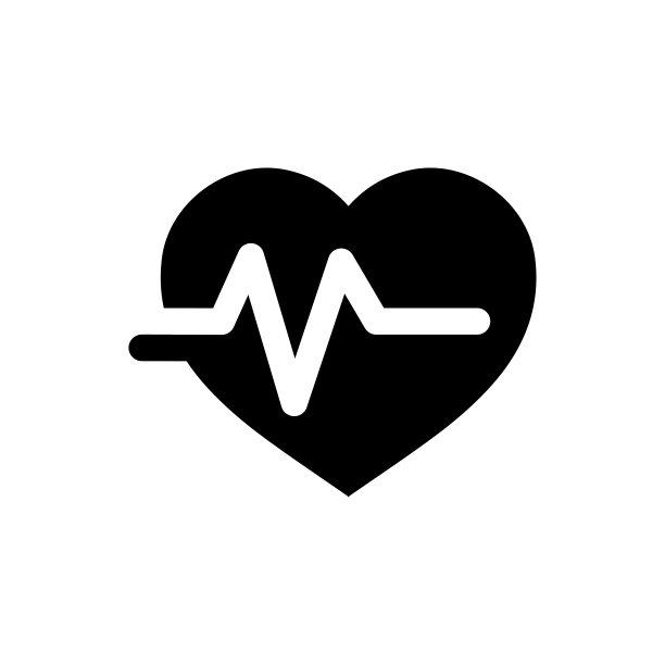 医疗图标:脉搏标识时尚图片下载