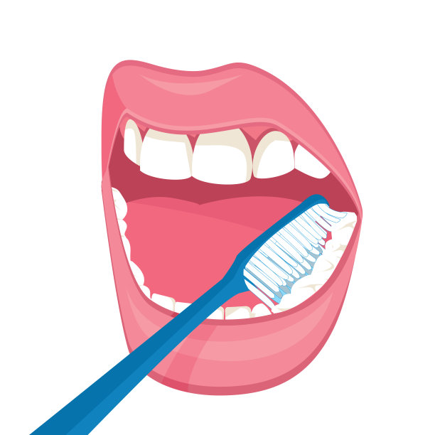 用牙刷刷牙。图片下载