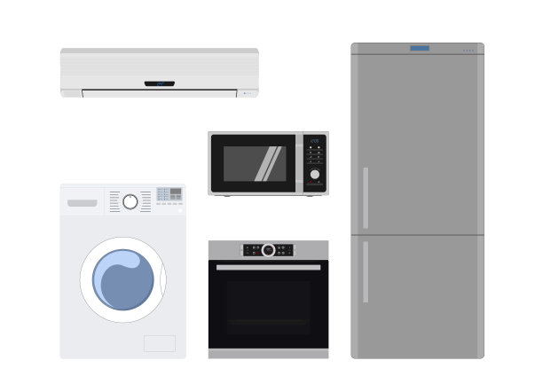 家用电器集孤立矢量图像图片下载