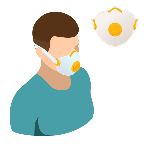 医用口罩N95和冠状病毒防护隔离在白色背景。防护口罩，病毒，流感，冠状病毒。医疗和外科。图片下载