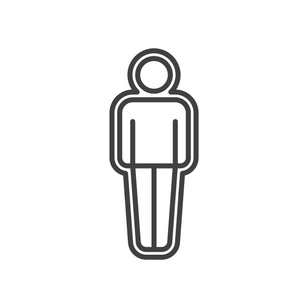 受保护的人的图标剪影。一个人的简单形象周围有一道保护屏障。是清洁和可靠的象征。线性执行。孤立的矢量在白色的背景。图片下载