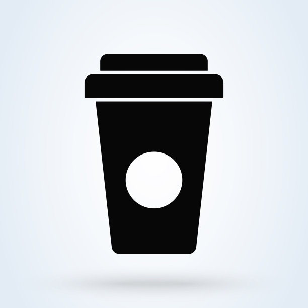 一次性咖啡杯图标。喝的矢量图图片下载