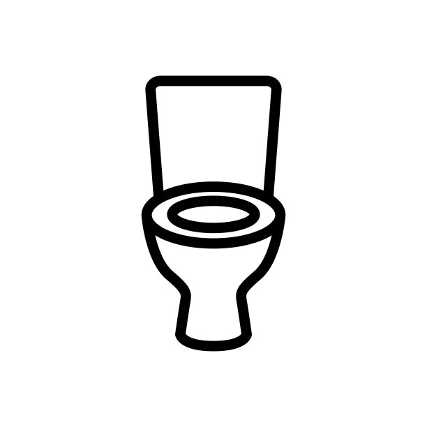马桶图标，孤立的标志在白色的背景，马桶碗图片下载