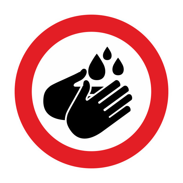 警告和检疫标志:洗手。封锁大流行阻止冠状病毒疫情covid-19 2019-nCoV。带着面罩旅行矢量保护图标锁定标志图片下载