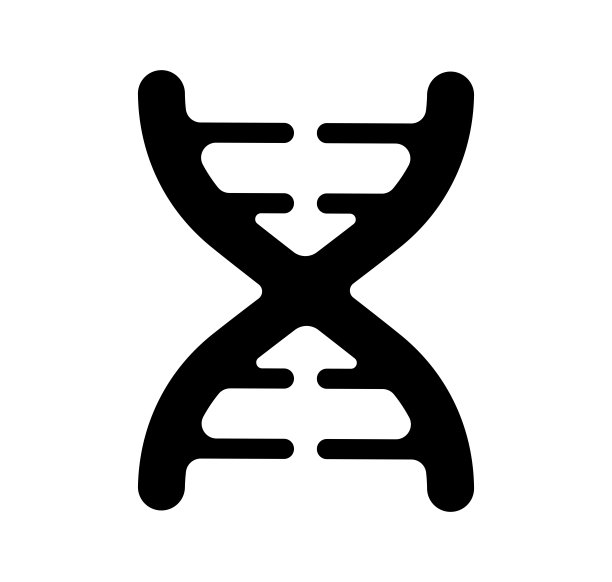 DNA图标平面矢量插图图片下载