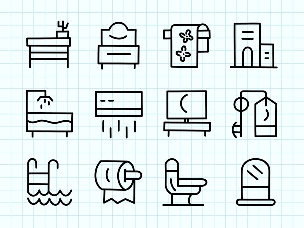 酒店涂鸦画图片下载