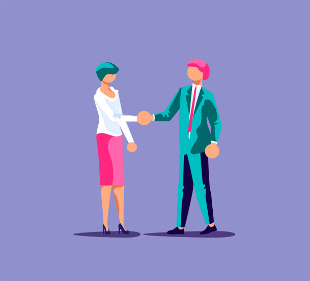 商务人士见面握手图片下载