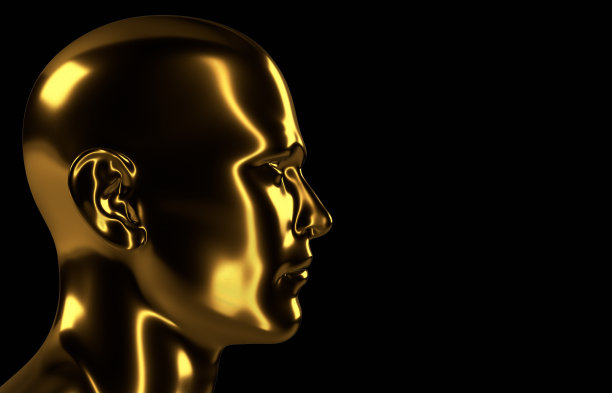 摘要三维渲染的插图图像的一个人的头部图片下载