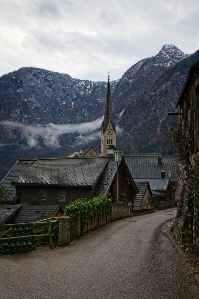 奥地利的哈尔斯塔特。图片下载