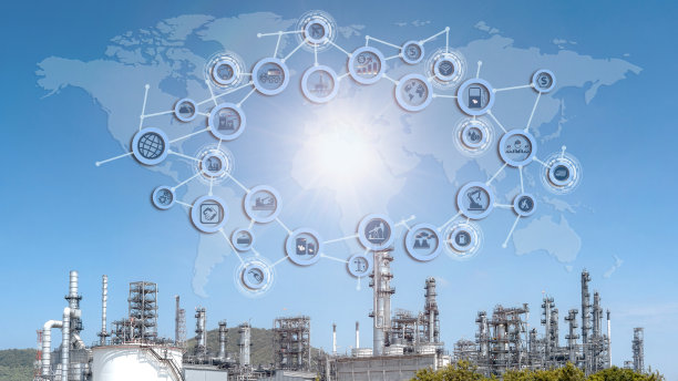 炼油厂的工业概念图片下载