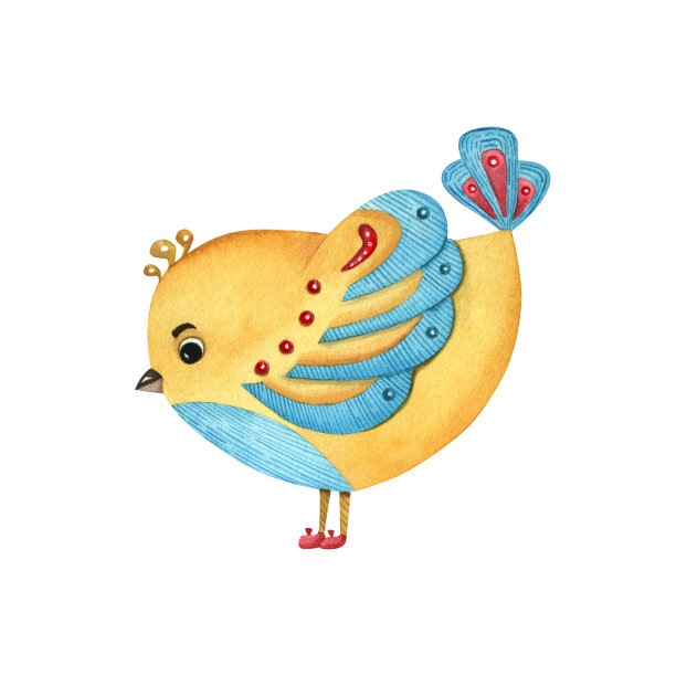 水彩可爱的鸟图片下载