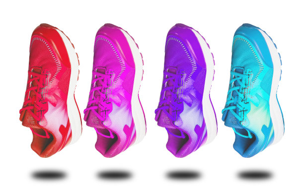 从背景剪辑部分分离出来的健康运动鞋图片下载