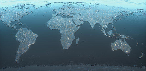 全球范围内的云计算数字技术连接图片下载