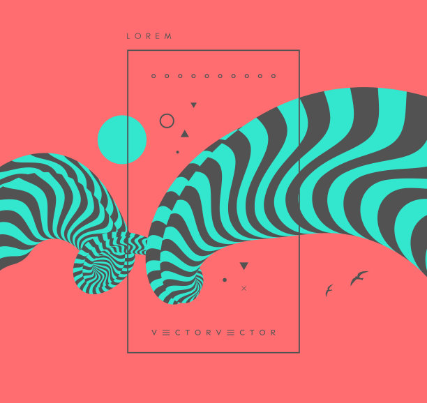 背景与光学错觉。图案可以作为一个模板用于小册子，年度报告，杂志，海报，演示，传单和横幅。3 d矢量插图。图片下载