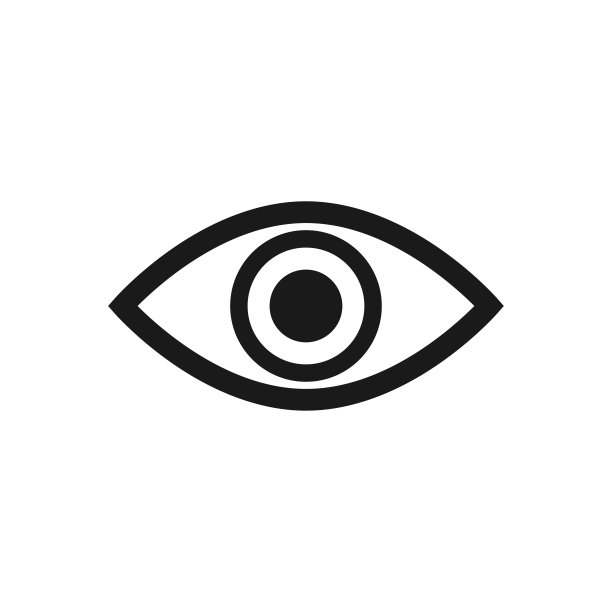 眼睛图标矢量标志模板图片下载