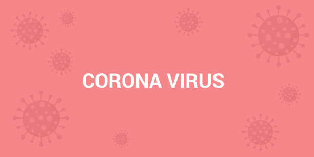 COVID - 19冠状病毒红色背景图片下载