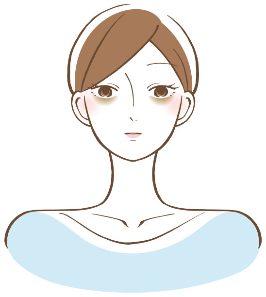 一个中年妇女在阴影下的眼睛里苦恼图片下载