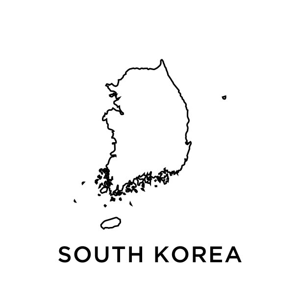 韩国地图矢量设计模板图片下载