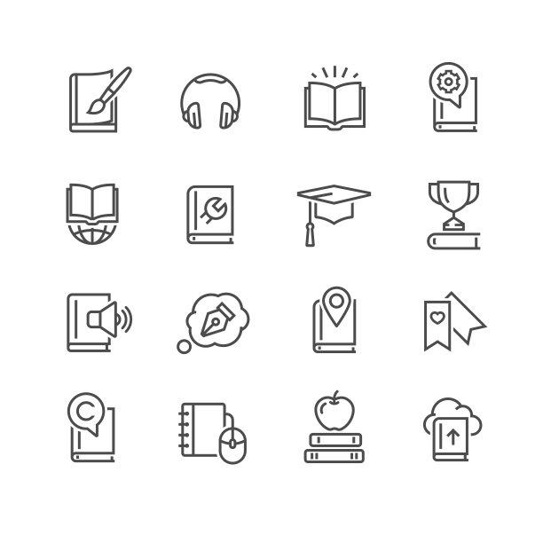 矢量插图教育图标集图片下载