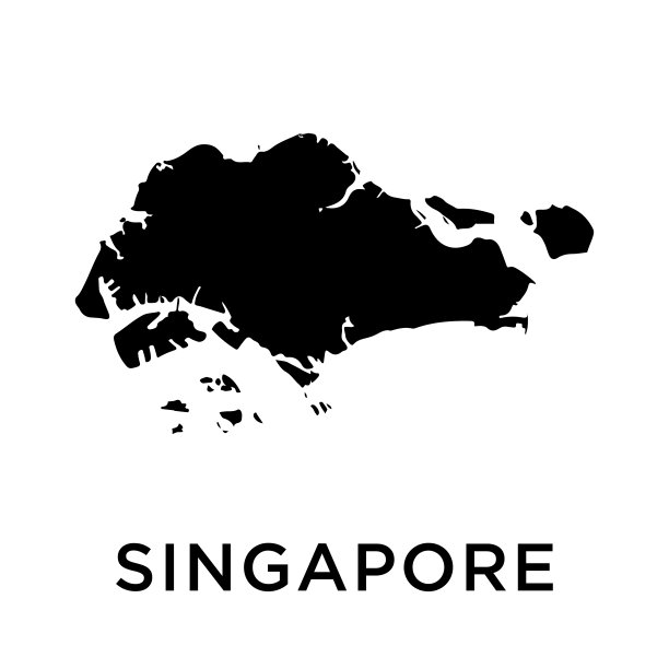 新加坡地图矢量设计模板图片下载