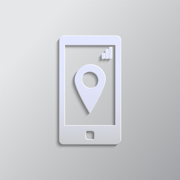 手机，针图标纸风格。灰色矢量背景图片下载