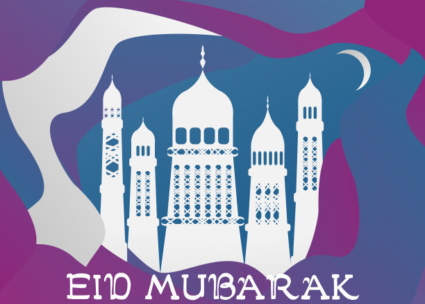 矢量斋月卡里姆卡。带有清真寺、月亮、星星、太阳和云彩的复古纸横幅，用于神圣的斋月许愿。东方风格的阿拉伯装饰。伊斯兰穆斯林背景。图片下载