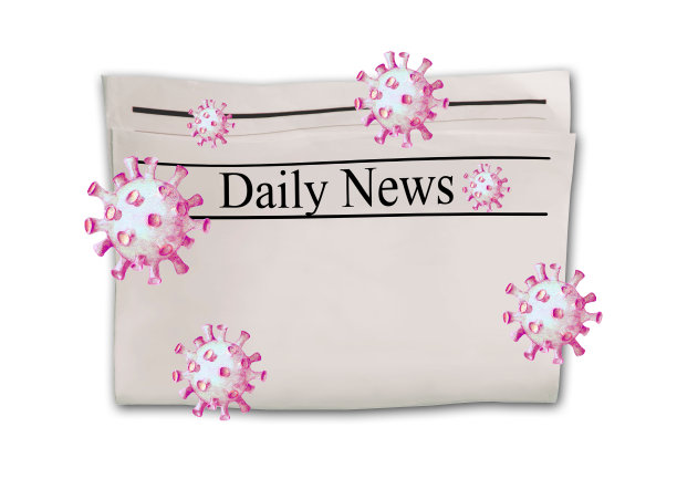 新冠肺炎每日新闻模型。带有标题的空白报纸图片下载