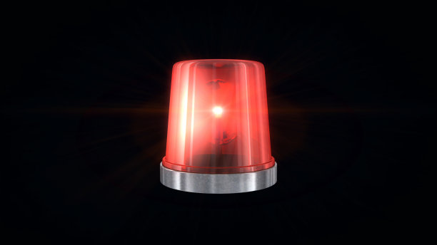 红色警笛隔离警察图片下载