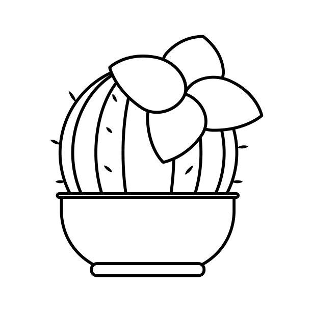 花盆里的仙人掌图标图片下载