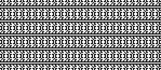 传统的罗马尼亚民间艺术编织刺绣图案图片下载