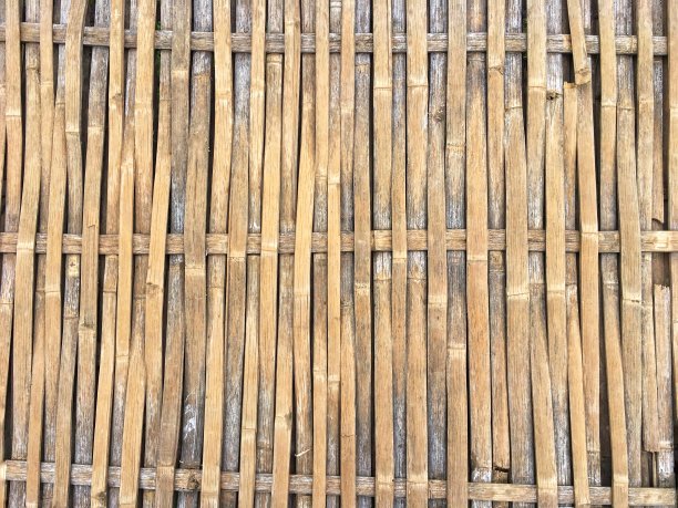 竹条自然年轮编织的美丽图案俯视图图片下载