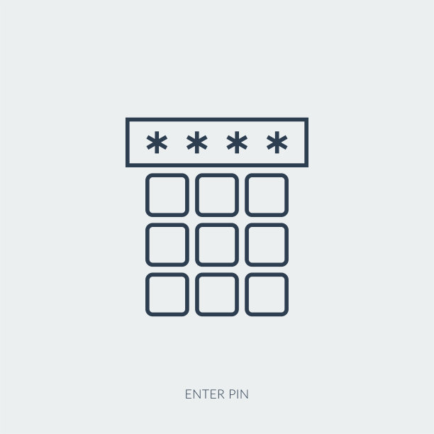 矢量轮廓图标的安全引脚enter图片下载