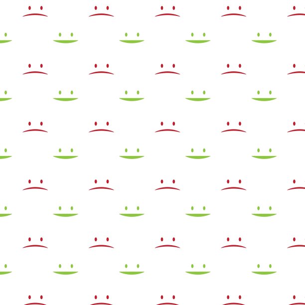 快乐-不快乐标志无缝模式。向量图片下载