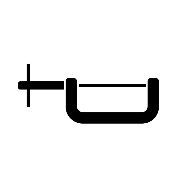 木工工具夹孤立在白色背景上。黑色图标用于建筑、装饰、维修服务。工具包。出售,出租。手工具。购买锁匠，木匠，工头。图片下载