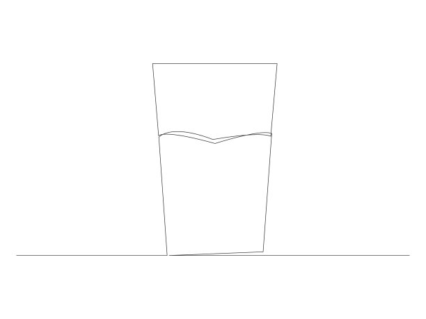 连续玻璃线股票矢量插图孤立在白色背景。图片下载