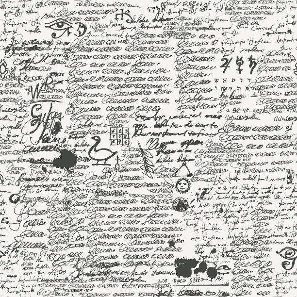 无缝模式和不可读的手写笔记图片下载