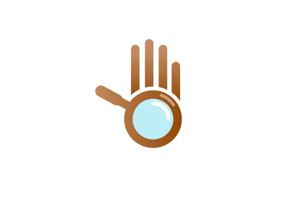 创意手放大标志图片下载