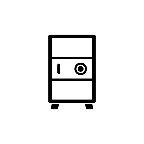 保险箱图标平面矢量模板设计新潮图片下载