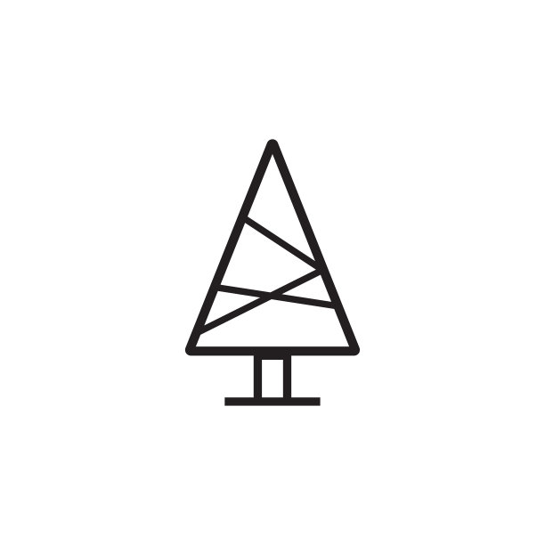 松树图标平面矢量模板设计流行图片下载