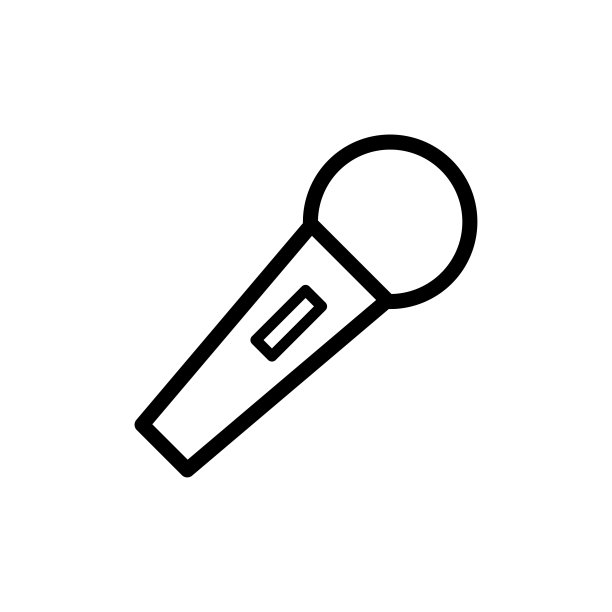 麦克风图标平面矢量模板设计流行图片下载