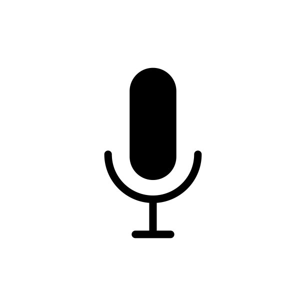 麦克风图标平面矢量模板设计流行图片下载