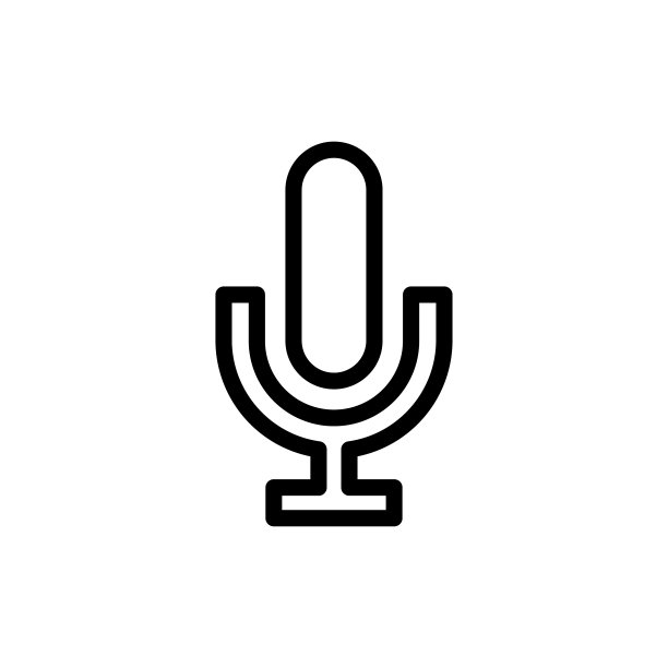 麦克风图标平面矢量模板设计流行图片下载