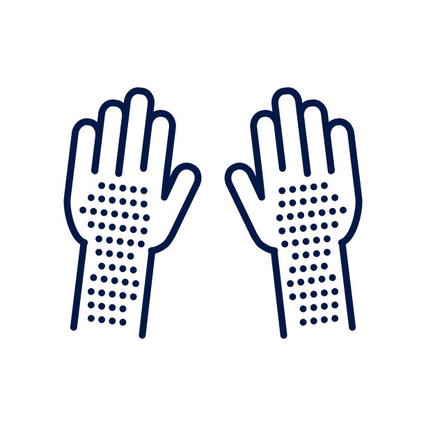 皮肤疹颜色线图标。过敏症状。皮肤疾病。象形文字用于网页、手机应用、促销。可编辑的中风。图片下载