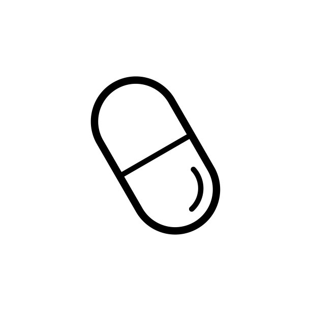 胶囊药丸图标扁平矢量模板设计图片下载