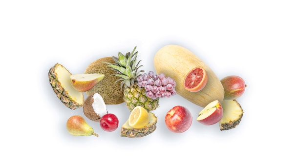 白色背景上的水果图片下载