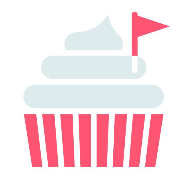 纸杯蛋糕或松饼，烤好的矢量图标图片下载