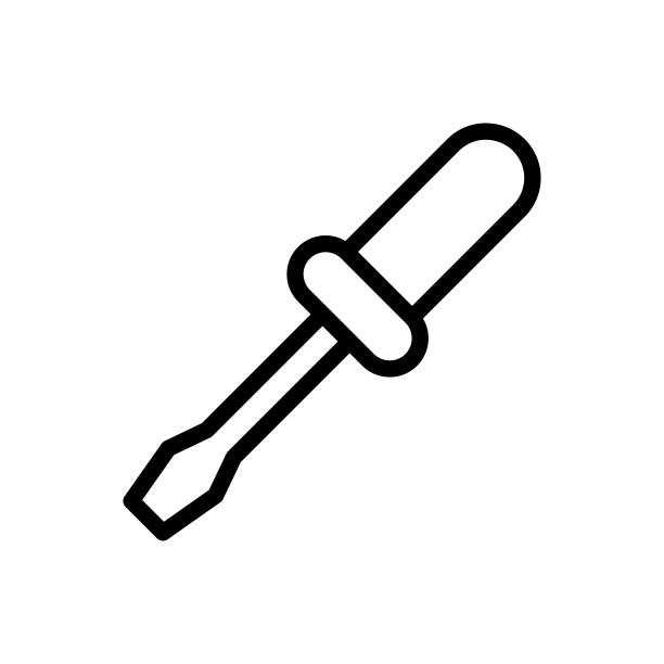 螺丝刀图标设计模板，矢量图标设计在线条风格，可编辑的笔触图标在白色的背景，可以用于web和您的项目的各种需求图片下载